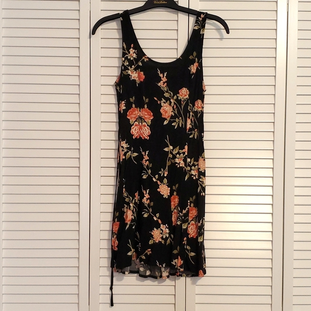 Black Floral Dress Size Small